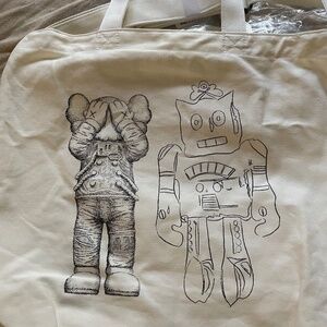 Kaws X + Warhol collab tote bag
